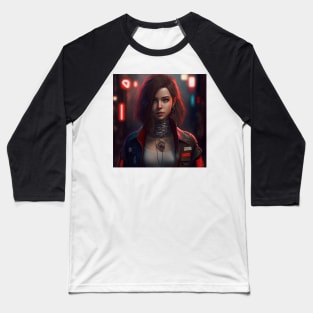 Cyberpunk Female Photography Baseball T-Shirt